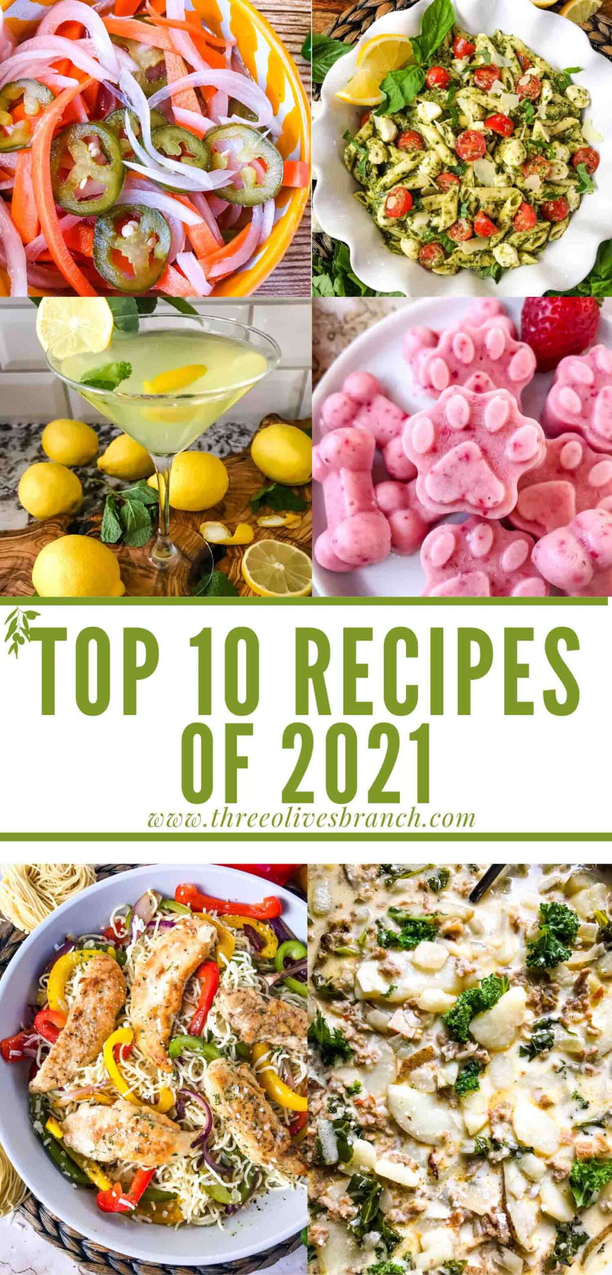 Top 10 Recipes of 2021 - Three Olives Branch