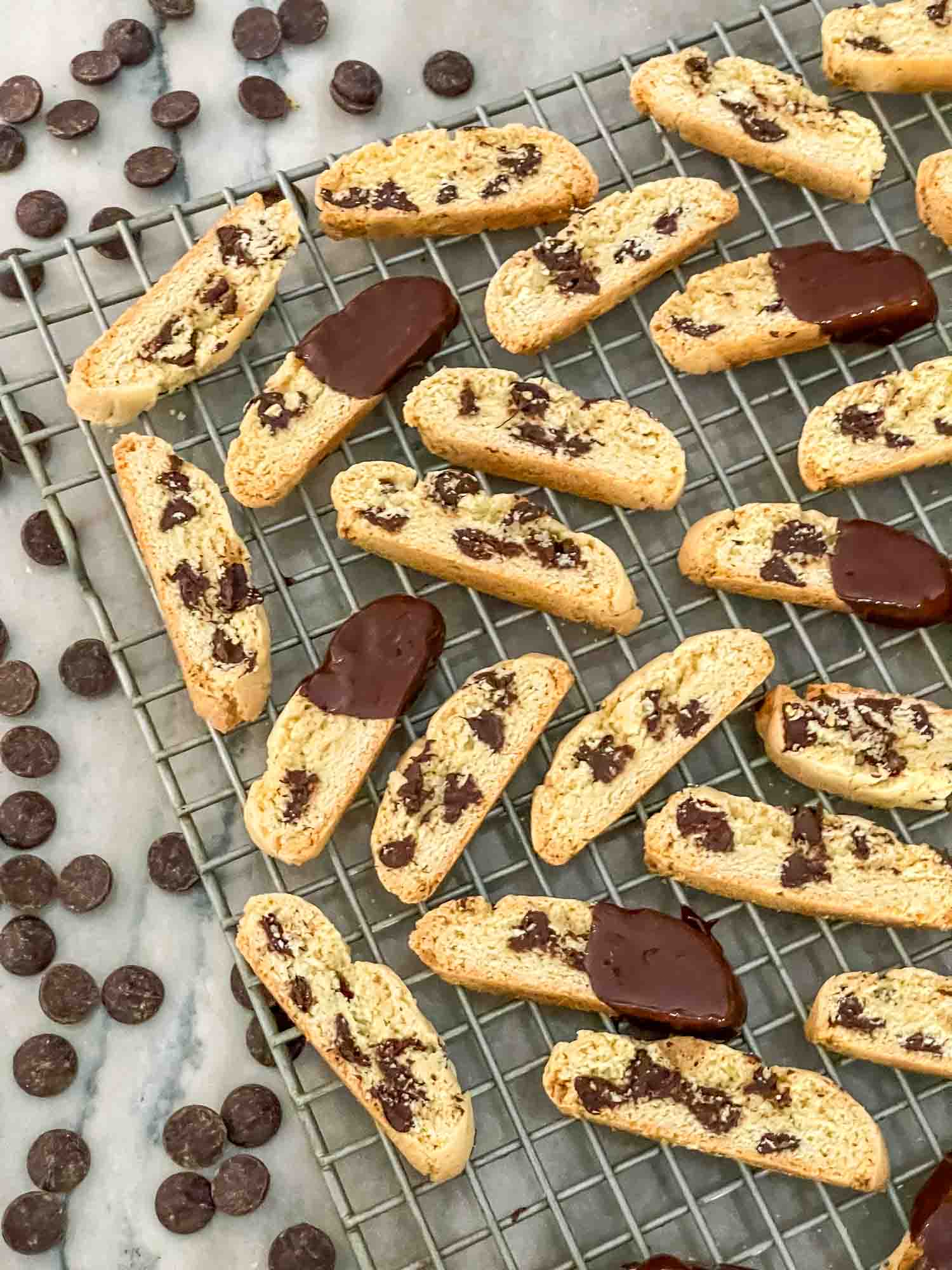 Chocolate Chip Biscotti - Three Olives Branch